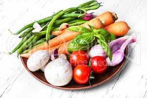 fresh summer vegetables