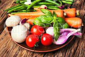 fresh summer vegetables