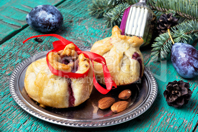 Xmas baked with plum