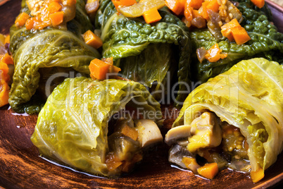 cabbage rolls with vegetable