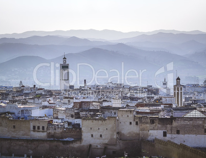 A foggy morning over the medina of Tetouan