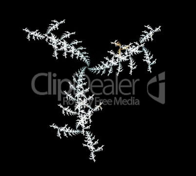 image of one Digital Fractal on Black Color