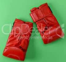 pair of sport leather leather boxing gloves