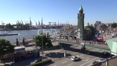 Motion time lapse: Hamburg (Germany), Landungsbruecken