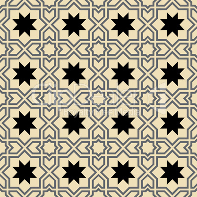 Balck Yellow arabesque pattern