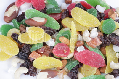 set of dried fruit