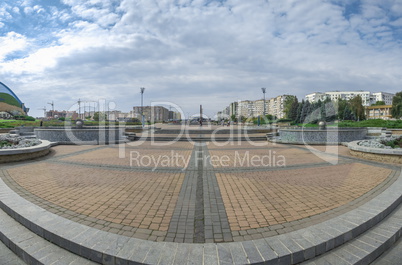 Monument to the heroes of the Second World War in Yuzhny city, U