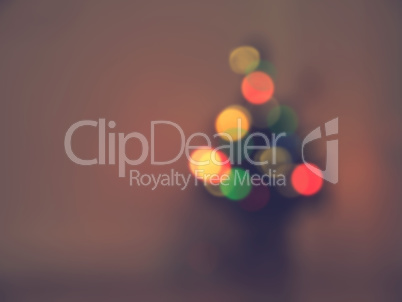 Blurred Christmas tree with colorful lights