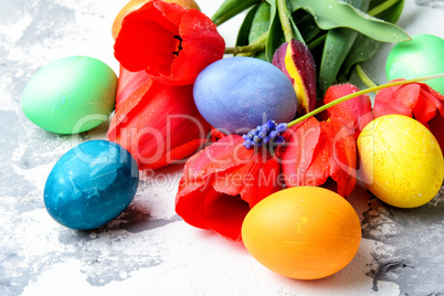 Colorful Easter eggs