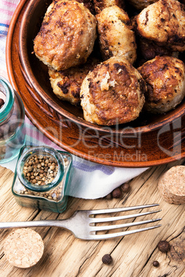 fried homemade cutlets