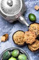 muffin with feijoa