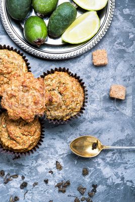 muffin with feijoa