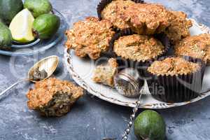 muffin with feijoa