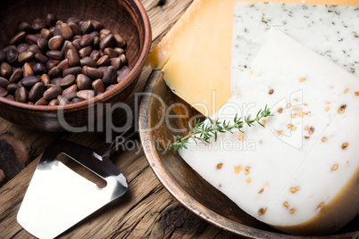 Different kinds of italian cheeses