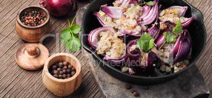 Stuffed onions in Georgian