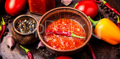 Spicy seasoning, adjika sauce