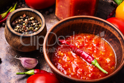 Spicy seasoning, adjika sauce