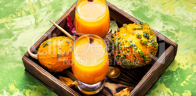 Beverage with pumpkins