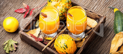 Autumn pumpkin smoothie