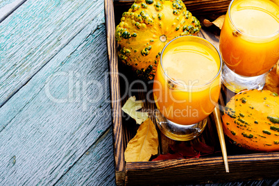 Beverage with pumpkins
