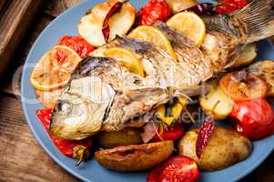 Grilled delicious fish