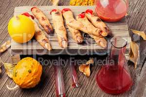 Halloween cookies like fingers