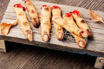 Halloween cookies like fingers