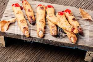 Halloween cookies like fingers