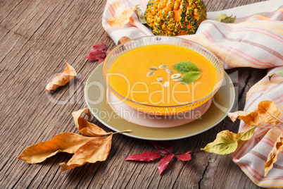 Autumn pumpkin soup