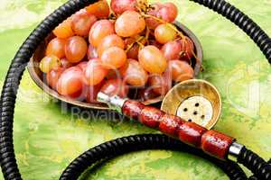 Hookah with autumn grapes