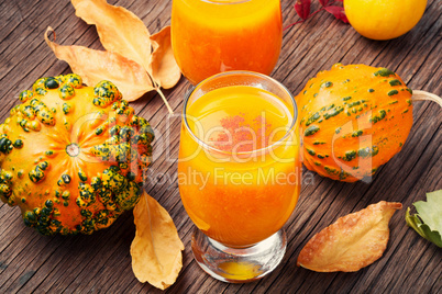 Healthy pumpkin smoothie