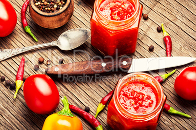 Spicy seasoning, adjika sauce