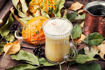 Pumpkin spice coffee with whipped cream