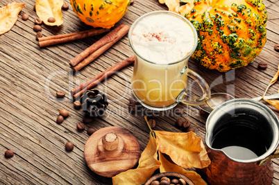 Pumpkin spice coffee or latte