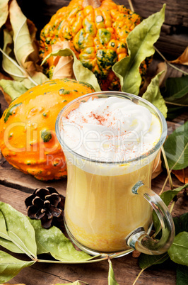 Pumpkin spice coffee with whipped cream