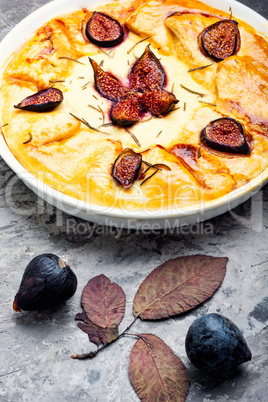 Italian focaccia with figs
