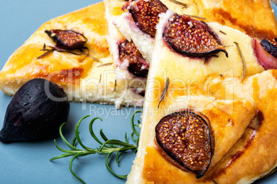 Italian focaccia with figs