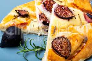 Italian focaccia with figs