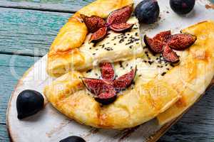 Italian focaccia with fig