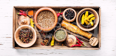 Spices ingredients for cooking