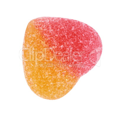 Fruit Jelly with Heart Shape Isolated