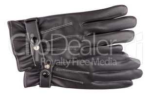 two Leather Gloves Isolated