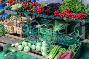 City market. Fresh vegetables. Fresh vegetables for sale.