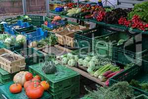 City market. Fresh vegetables. Fresh vegetables for sale.