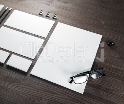 Blank branding stationery