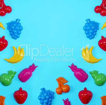 background with childrens colorful toys