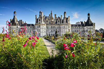 Chateau de Chambord, panoramic view from the garden