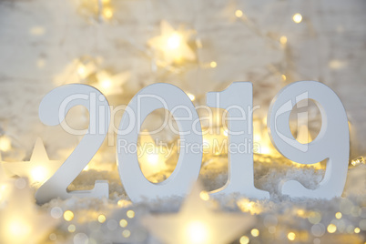 Fairy Lights, Stars, Shiny 2019 For Happy New Year