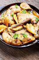 Chicken stewed in pear