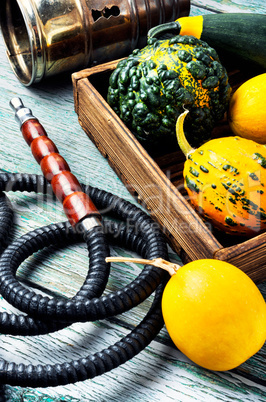 Oriental shisha with pumpkin